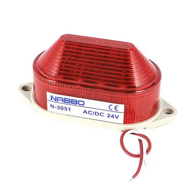 

Industrial DC 24V Mini Red LED Strobe Flash Warning Light Tower Lamp N-3051