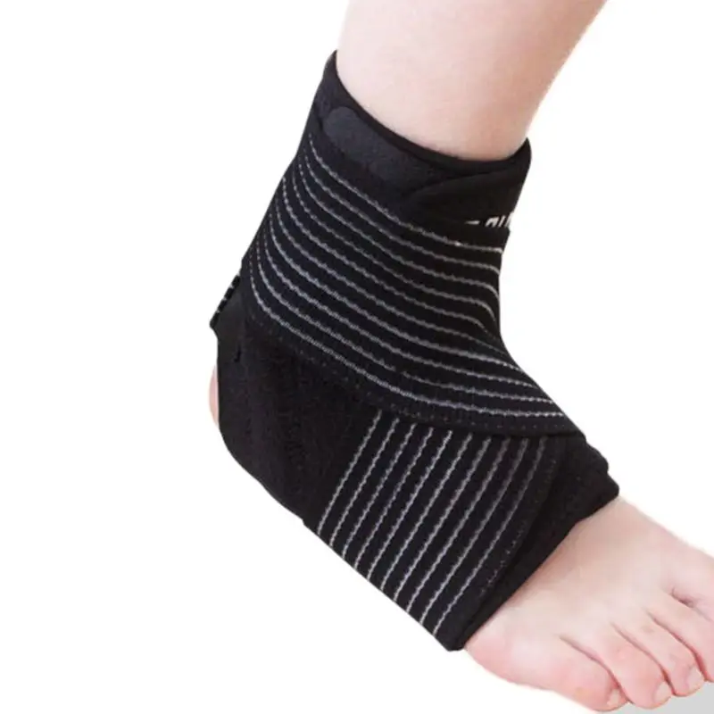 1 шт. поддержка лодыжки регулируемая спортивная эластичная поддержка щиколотки подкладка со стяжкой для защиты ног футбольная баскетбольная защитная