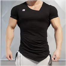 Summer Shark Stringer T shirt Men 2016 New Gymshark Bodybuilding and Fitness Men’s Singlets Short Sleeve T-Shirt M-XXL