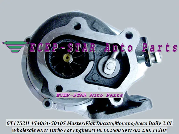 GT1752H 454061-5010S for FIAT DucatoII Renault Master II 2.8L TD 8140.43 S9W700 Turbo (2)