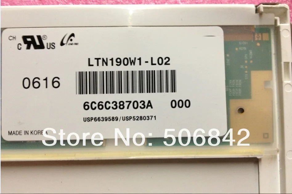 1" дюймовый ЖК-экран LTN190W1-L02 19" ЖК-экран панель для vgc-LA 1680*1050