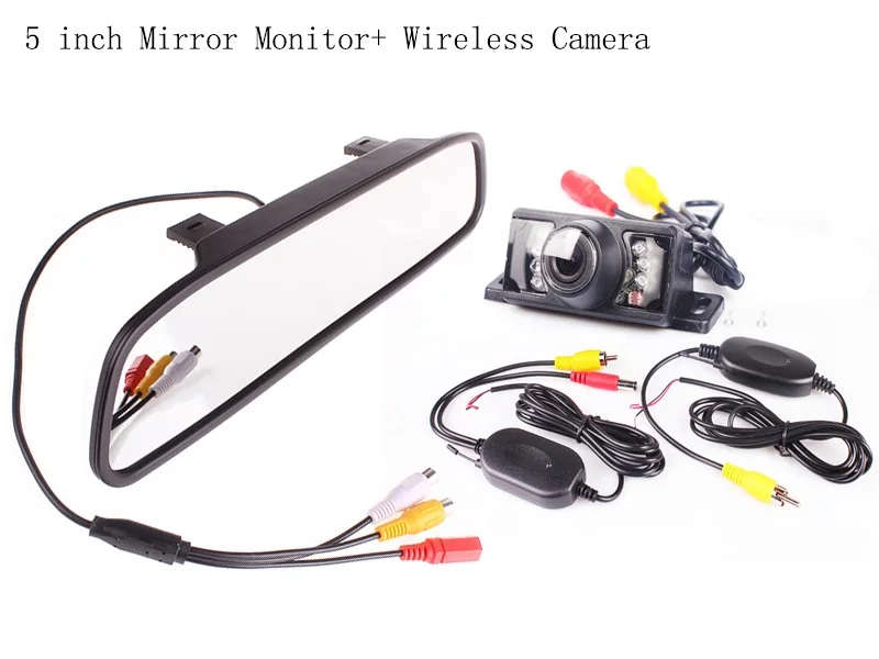 IaotuGo 5 дюймов зеркало заднего вида монитор 800*480 2 канала видео вход зеркало с задняя парковочная камера помощь