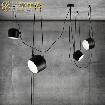 

Black Modern LED Pendant Lamp Pensonal Creative Small Drum Shape Light Clothing Store Light Living Room Light Free Shipping