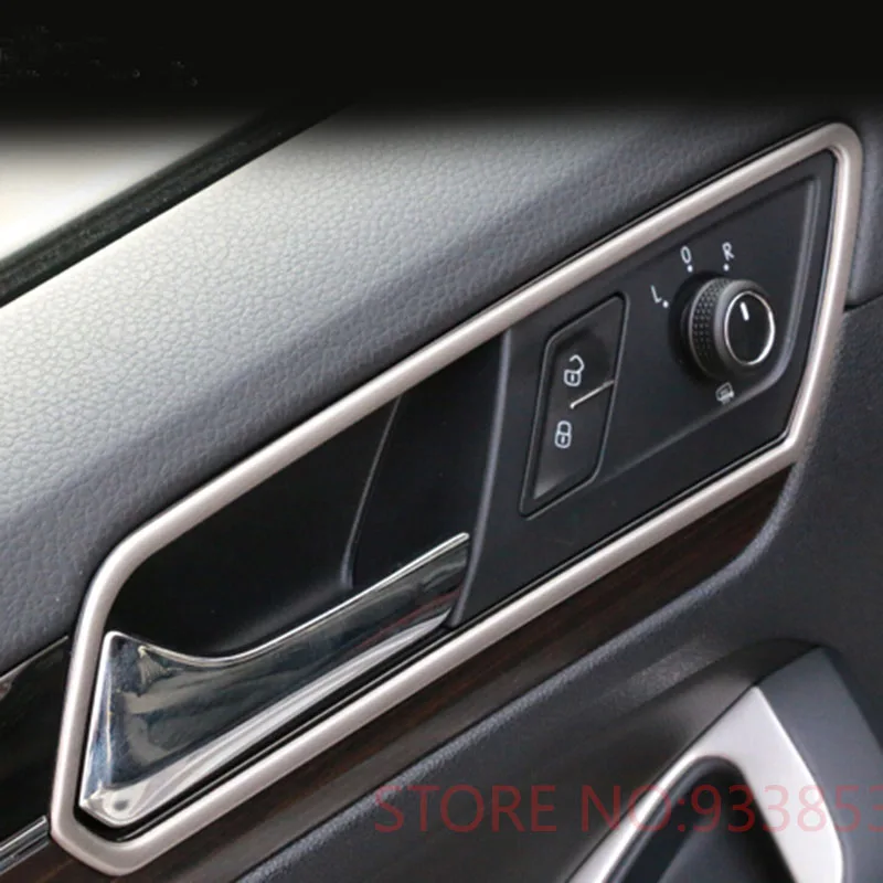 4pcs Car Stainless Interior Door Handle Bowl Cover For Lhd