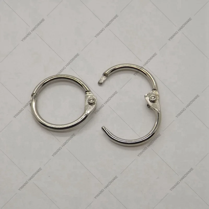 Manufacturer direct good quality Aliexpress hot sale nickel plating postcard binder ring keychain 10pcs/package calendar circle