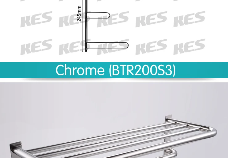 Kes sus304 Нержавеющая сталь Полотенца полки с панелями настенное крепление минималистский полированная/начесом btr200s3/btr200s3-2