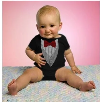 Hooyi маленьких Средства ухода за кожей костюм черный смокинг shortalls Джентльмен детская одежда Средства ухода за кожей Bebe комбинезон Одежда