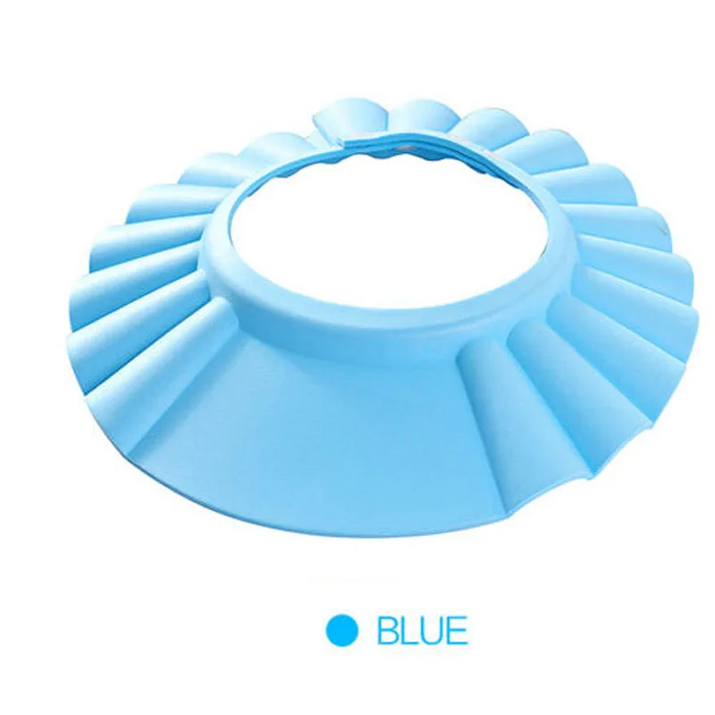 New Year Baby Adjustable Shower Cap Shampoo Hat Baby Girl Boy Kids Bath Shampoo Cap Sombreros Tapa Protect Ear Wash Hair Cap Hat - Цвет: without ears Blue