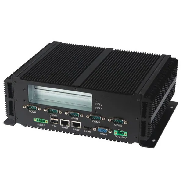 Безвентиляторный мини ПК Intel GM45 2* LAN/6* USB/6* COM/VGA+ HDMI Встроенный промышленный компьютер