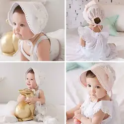 1 шт. прекрасный 2 Цвета мягкие Принцесса шляпа для маленьких девочек шапочки Кепки Шляпы широкополые для женщин для новорожденных