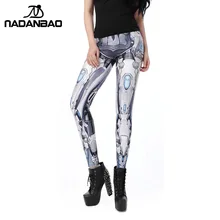 NADANBAO MECHA косплей женские леггинсы робот комиксы мультфильм печатных леггинсы женские брюки, леггинсы