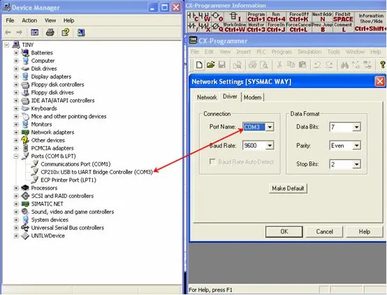 USB-XW2Z-200S: USB/RS232 порт(DB9), Кабель для программирования для Omron PLCs с портом RS232(DB9), с индикатором