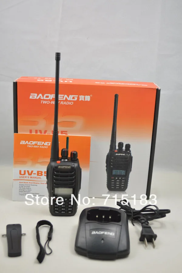 Baofeng UV-B5 рация VHF+ UHF Двухдиапазонная 5 Вт портативная двухсторонняя рация с fm-передатчиком Baofeng UV B5 99CH радио для автомобиля