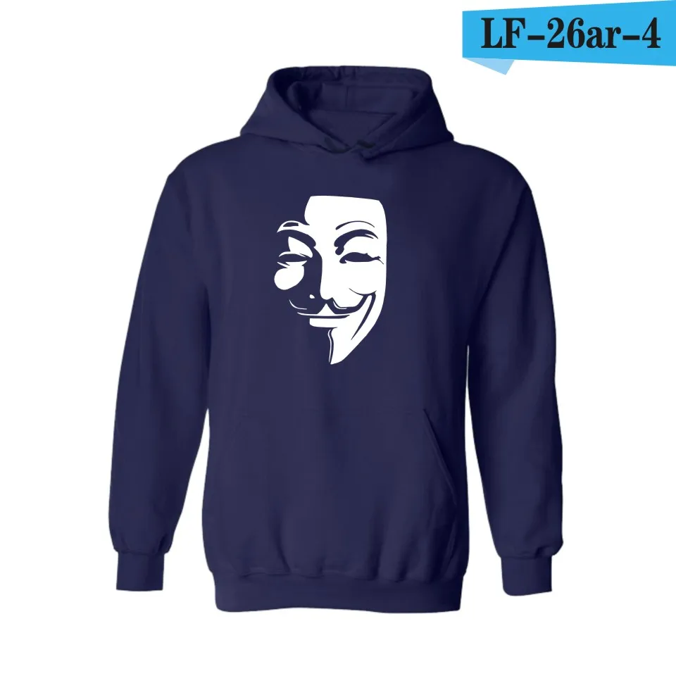 V значит вендетта герой маска 4xl Толстовки с капюшоном Для женщин толстовка xxxl в xxs Толстовки кофты Верхняя одежда с капюшоном Женская толстовка Обувь для девочек - Цвет: navy blue