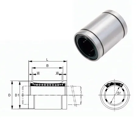 LM3UU LM4UU LM5UU LM6UU LM8UU LM10UU LM12UU LM13UU LM16UU LM20UU линейный шариковый Подшипник Втулка линейного линейные подшипники 3d принтер