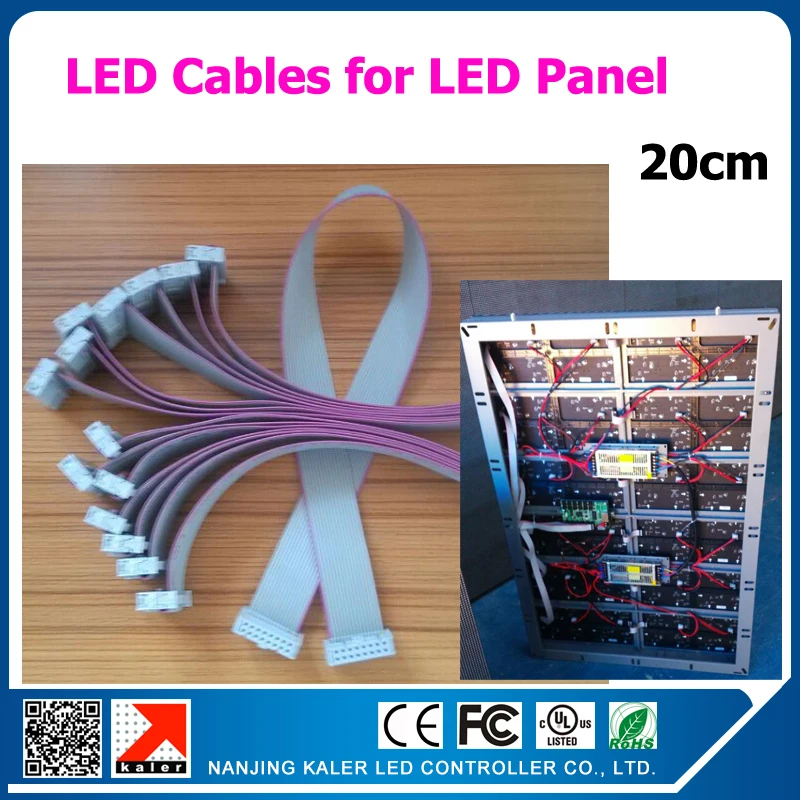 

10pcs 20cm data cables for p2.5 p3 p4 p5 p6 p7.62 p8 p10 led modules, led panel