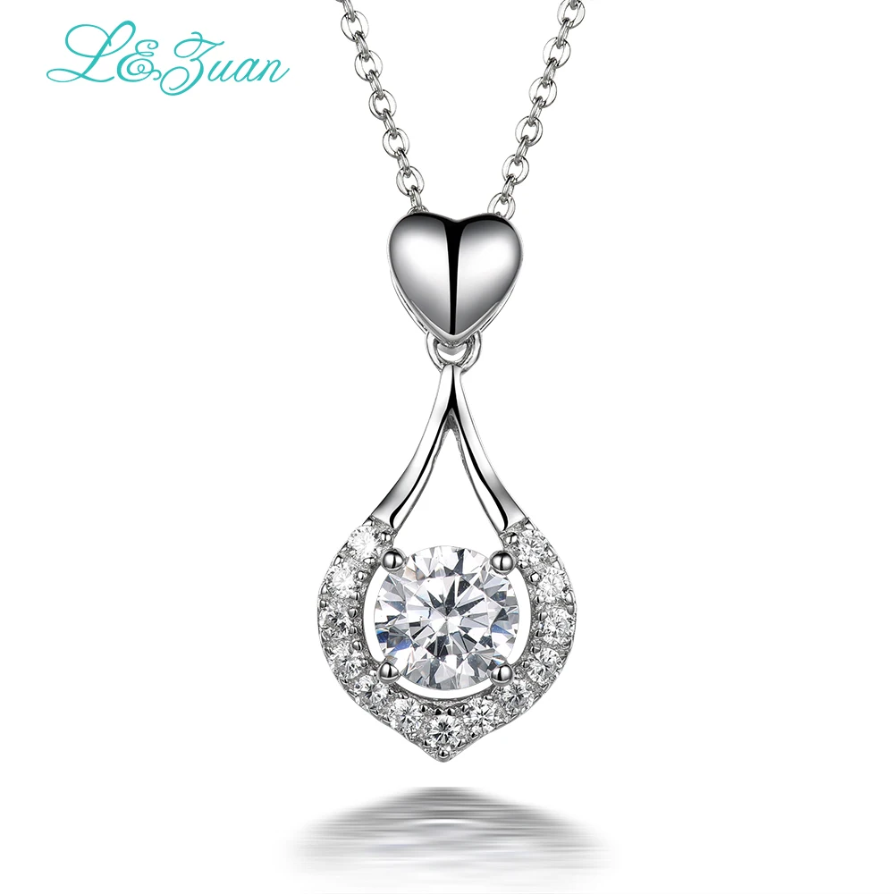 I& Zuan, ювелирные изделия с бриллиантами, 925 пробы, серебряное ожерелье с подвеской для женщин, 1.4ct, прозрачный камень, Элегантные Простые Модные ювелирные изделия для женщин