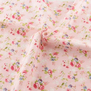 

New pink printed floral patterns 50cmx160cm/piece cotton fabric tilda quilting home textile for bedding factory direct fabric