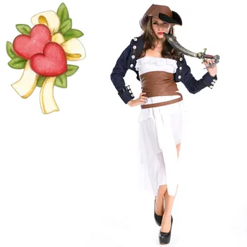 

Wholesale New Adult Womens Sexy Halloween Party Pirate Costumes Outfit Fancy West Cowboy Cosplay Dresses With Hat