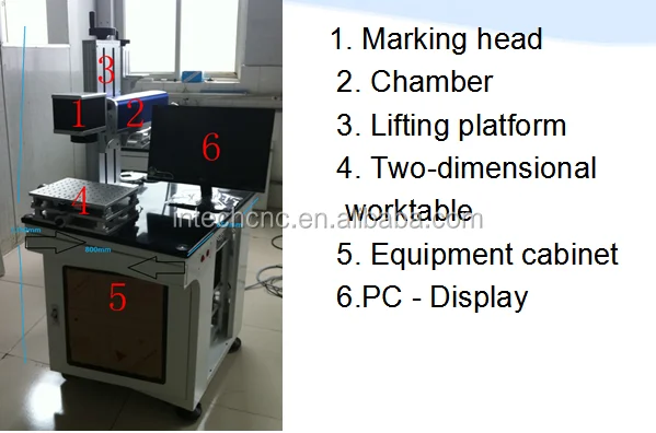 Легкая работа для металла и неметалла 10 Вт 20 Вт 30 Вт 50 Вт yag лазерная маркировочная машина