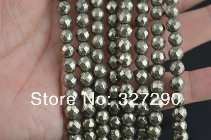 Высокое качество 6 мм с поверхности Медь Пирит Jewlery решений Бусины дешевые Грановитая круглый Strand Бусины 4 шт./лот