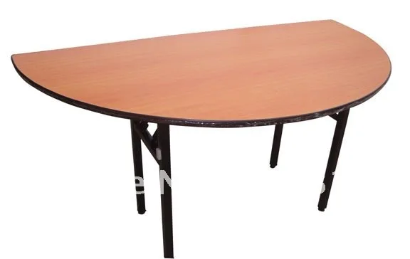 Горячие Продажи Банкетный стол, полукруглый складной стол, твердой фанеры 18 мм с ламинированной верхней части, стали складной ноги