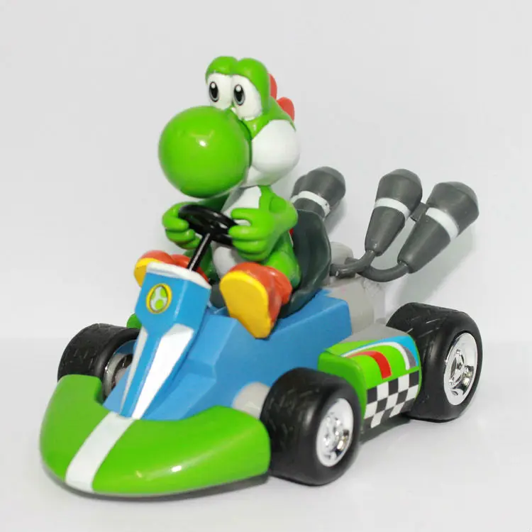 100 шт/партия, супер Марио Bros Марио и Yoshi Yossy Kart оттяните назад автомобиль 2 стиля