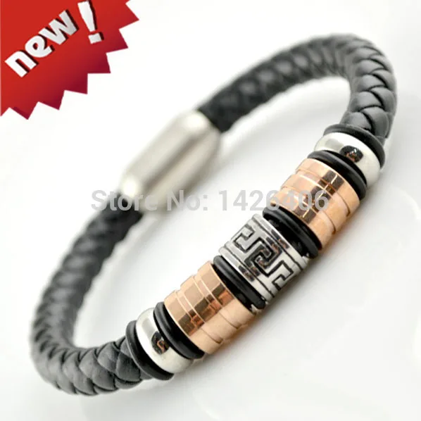 Prix pour 2017 Nouvelle Arrivée À La Mode Hommes Noir Tressé En Cuir Bracelets En Acier Inoxydable Bracelets et Bracelets Pour Hommes Bracelets Livraison Gratuite Prix pour 2017 Nouvelle Arrivée À La Mode Hommes Noir Tressé En Cuir Bracelets En Acier Inoxydable Bracelets et Bracelets Pour Hommes Bracelets Livraison Gratuite