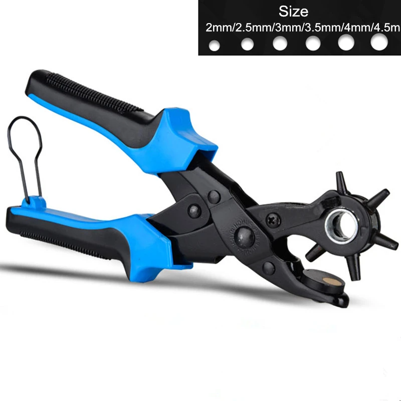 6 Kinds of Circular Hole Drilling Clamp Plier Leather Hole Punch Hand  Pliers Belt Holes Crimping Tool Alicate|punch hand pliers|crimping toolhand  pliers - AliExpress