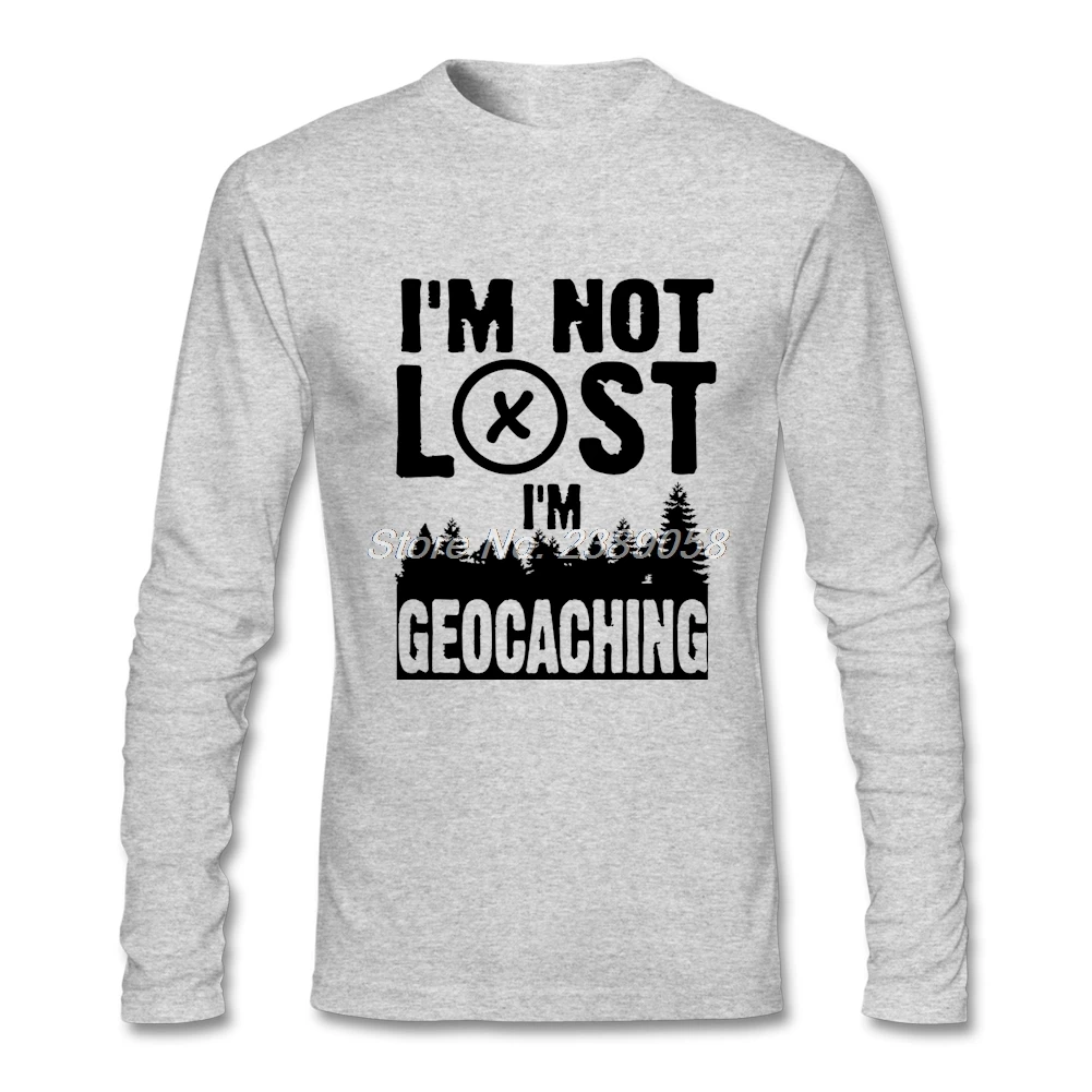 2019 новые для мужчин футболка Geocaching печатных роскошные костюмы экипажа средства ухода за кожей шеи с длинным рукавом Camisetas человек футболк