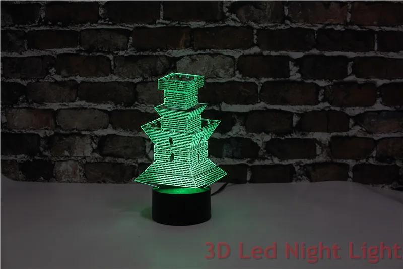 Спальня Орнамент 3D ночь светодиодные лампы с сертификатом CE и UL форт Форма