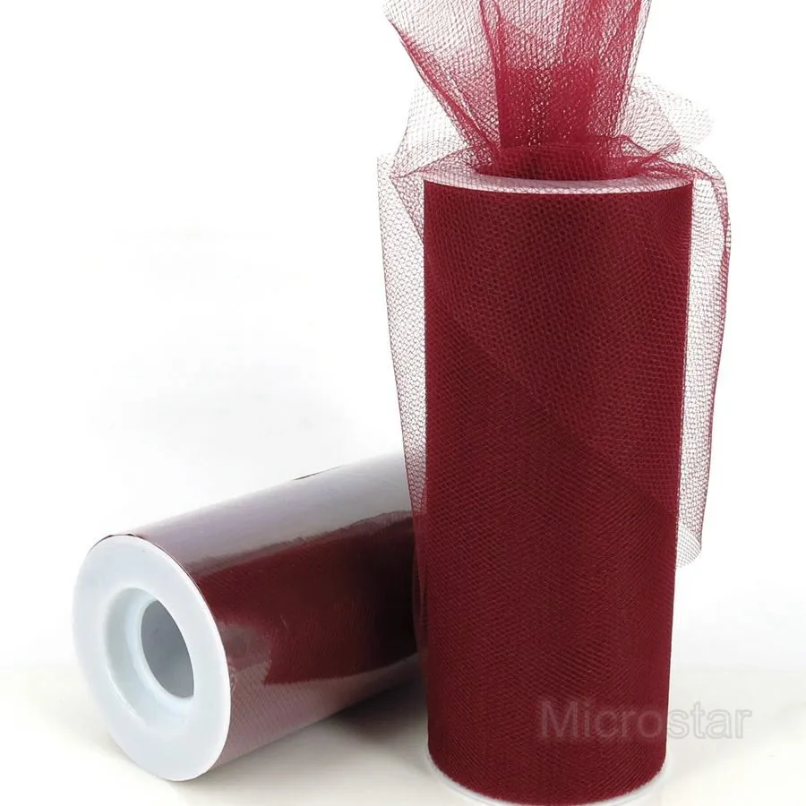 Burgundy FENGRISE Тюль в рулоне 15 см 25 ярдов Свадебная вечеринка украшение DIY ткань для юбки-пачки декоративные поделки Рождество Дети королева юбки - Цвет: Burgundy