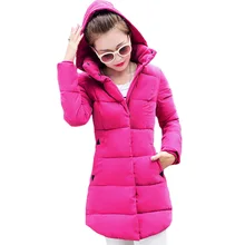 Autumn and Winter Women Coat 2016 New Korean Ladies Long Parkas Causal Slim Thin Cotton Padded