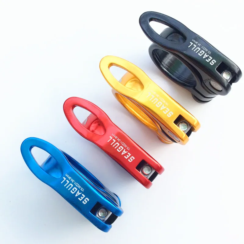 Сверхлегкий Алюминий Quick Release дорожный велосипед MTB горный велосипед седло Подседельный штырь зажим 31.8 мм 34.9 мм 40 г