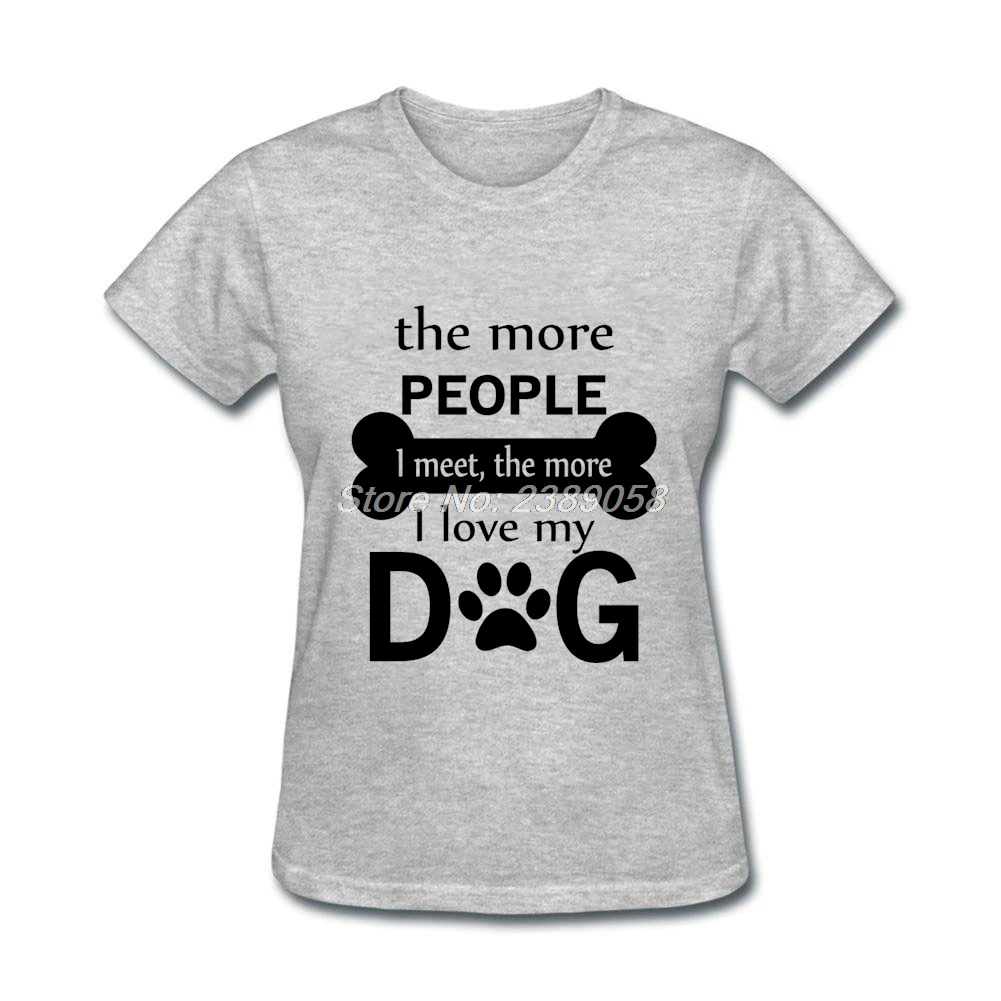 Модная роскошная женская футболка высокого качества с надписью I Love My Dog Забавные