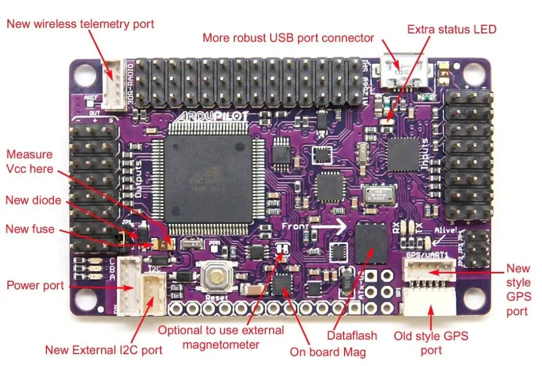 APM 2,5 ArduPilot Mega 2,5 плата управления полетом мультикоптера с модулем MTK gps