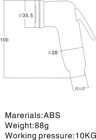 C& C бренд, гарантия качества)! Одна ручка ABS хром bidet биде с шланг из нержавеющей стали- A1201S