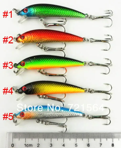 Freeshippig 50 шт. рыбалки приманку минноу рыболовные снасти Crankbait лур жесткого пластика приманки приманка 5 см 2.1 г 10# крючки малый гольян лодки воблеры блесна рыбалка рыболовные снасти