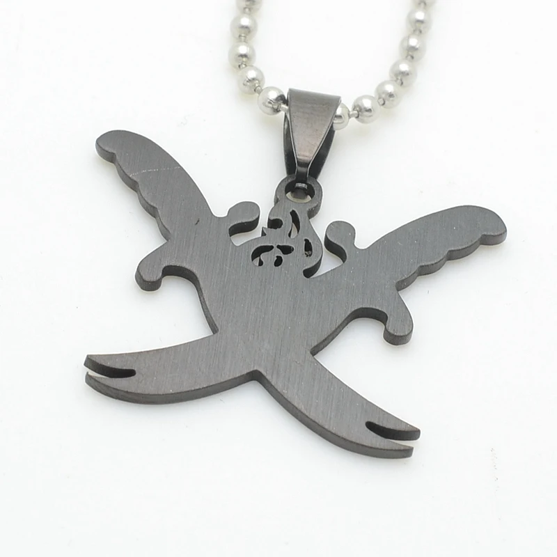 Черный исламский Имам перекрестный меч Али подвеска Зульфикар ожерелье для шиы