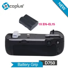 Mcoplus BG-D750 Вертикальная Ручка-Держатель Аккумуляторов с 1 шт. EN-EL15 для Nikon D750 Майке DSLR Камеры как MB-D16 MK-D750