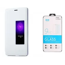 Original Flip Cover Protective Leather Case & Tempered Glass Protective Film for ELEPHONE P9000 Smartphone