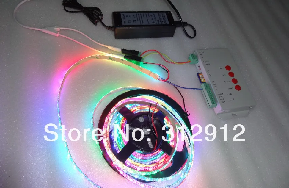 4 м DC5V IP65 WS2812B светодиодный цифровой полосы, 60 шт. WS2812B/м с 60 пикселей; 57.6 Вт белый pcb; водонепроницаемый в силиконовым покрытием