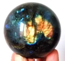 new arrivals 100 natural labradorite quartz crystal ball healing for sale