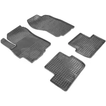 Резиновые коврики для Mitsubishi Lancer X(2007-) с рисунком Сетка(Seintex 00551