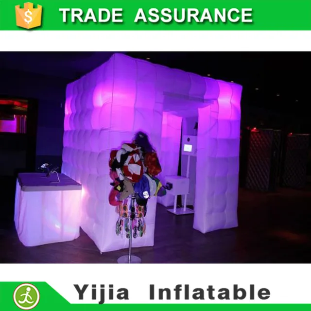 2 Doors Inflatable Led Cube Tent Digital Photo Booth Without Roof 2 Doors Inflatable Led Cube Tent Digital Photo Booth Without Roof