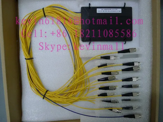1X16 PLC сплиттер, siglemode, FC разъем. Fibercore