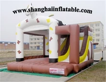 2016 PVC kids playground equipment indoor and outdoor inflatable slide/soft playground bouncer