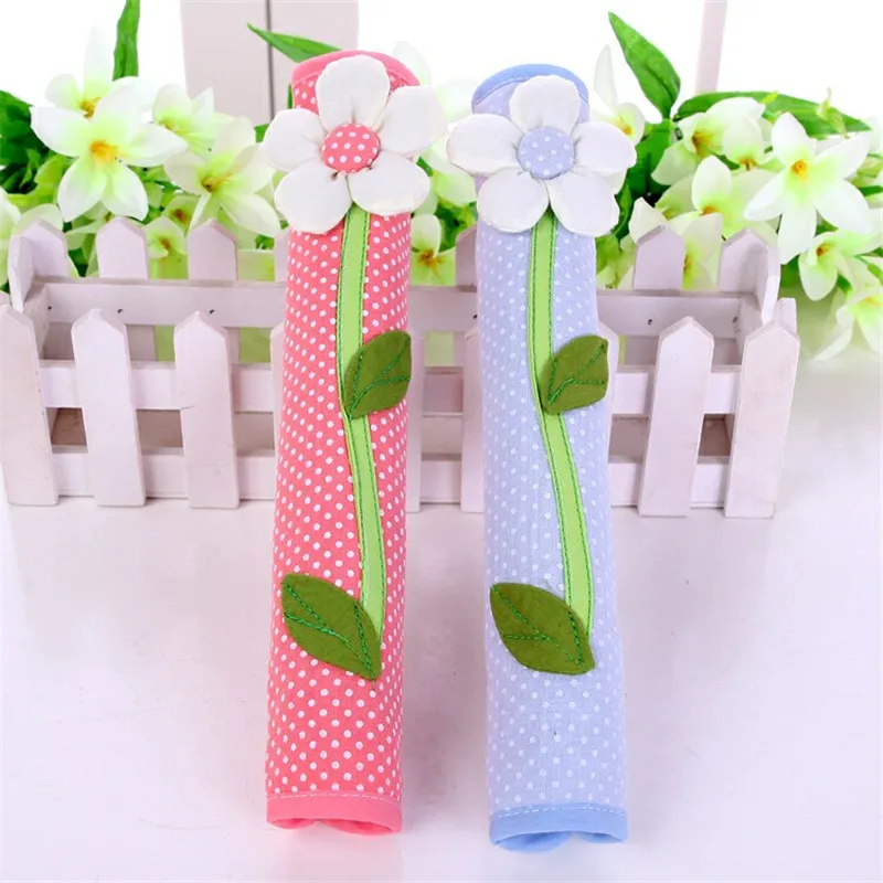1pair Refrigerator Handle Cover Pastoral Cloth Refrigerator Fridge