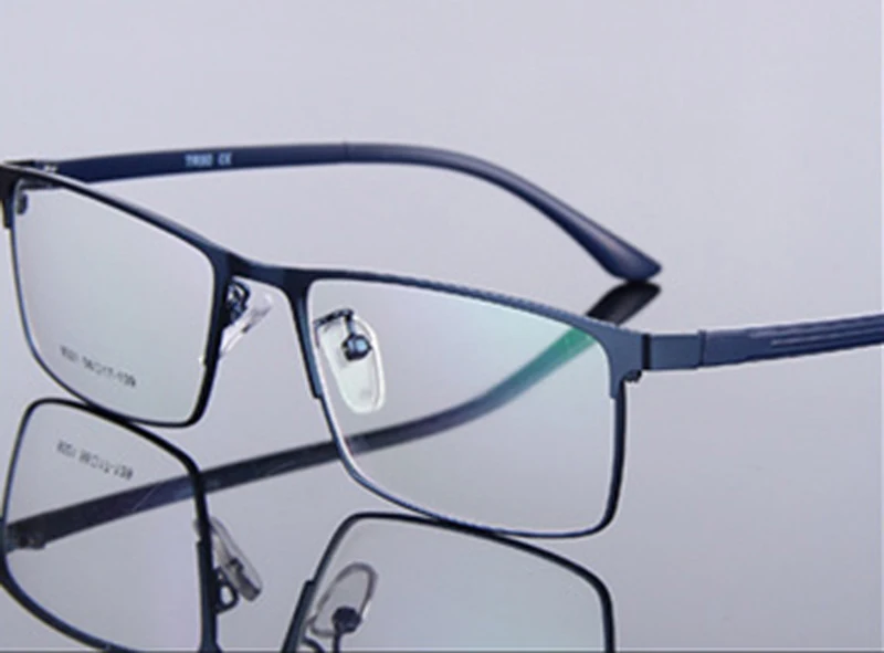 Ультралегкие очки для чтения, винтажные квадратные очки, прозрачные очки, оправа, мужские очки, компьютерные оптические очки для близорукости, мужские деловые очки - Цвет оправы: Blue