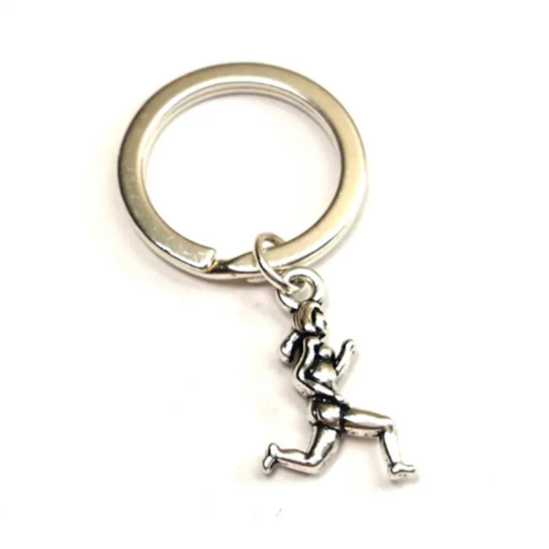 

12pcs/lot Runner Keychain Runner Charm keyring Runner Jewelry Girl Running Mom,Marathon